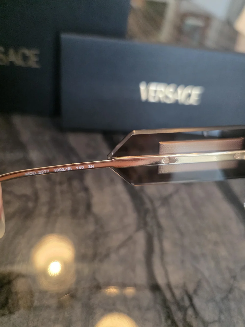 NWT Versace Women's Oversized Square Rimless Sunglasses